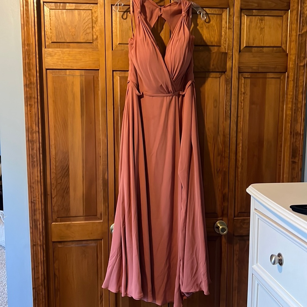 Blush pink bridesmaid dress